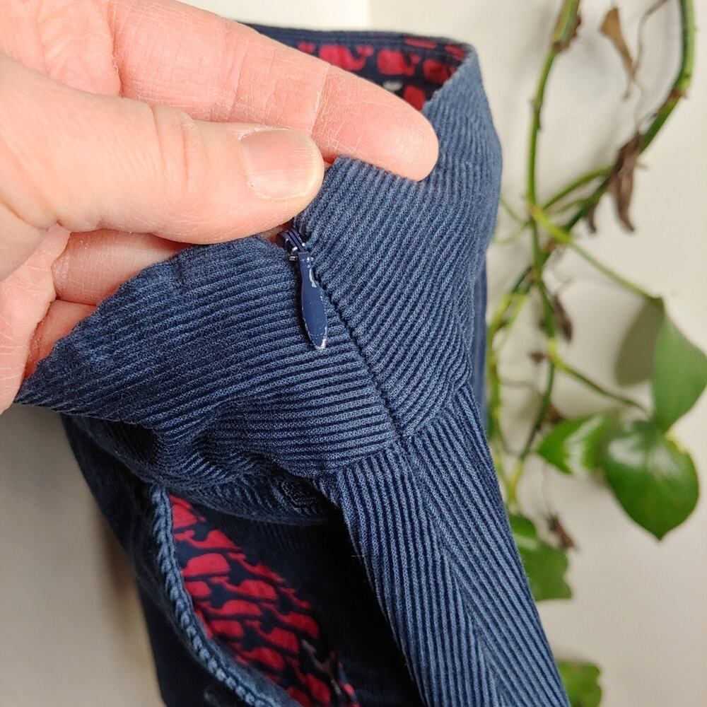 Vineyard Vines Corduroy Button Skirt, Navy, 4 - Picture 5 of 8